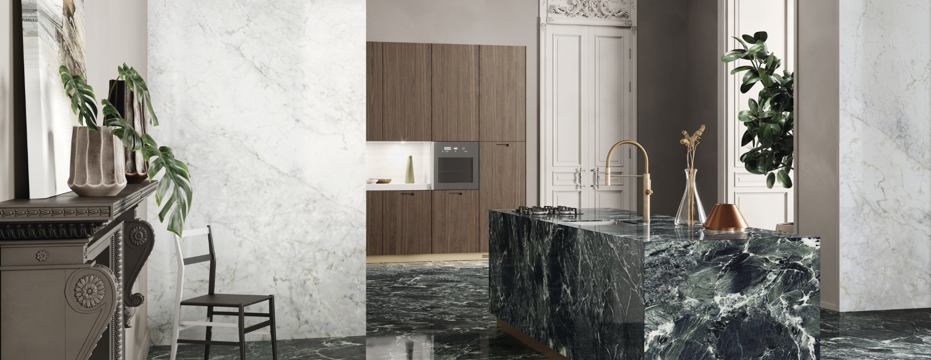 Fabrica Marmi marble looking ceramic slabs